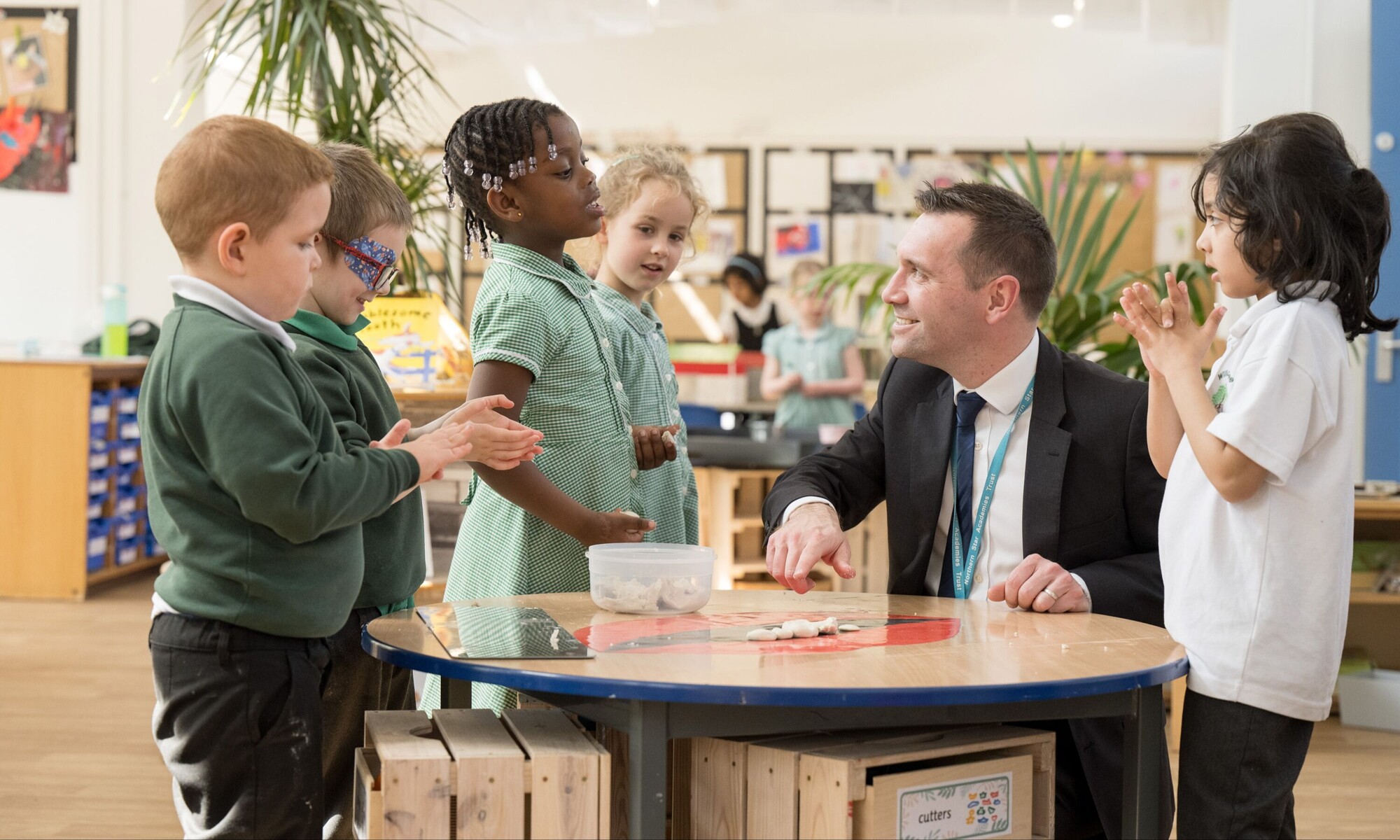 Willow Tree Community Primary Headteacher and EYFS Pupils